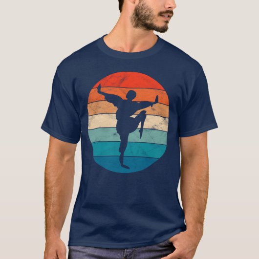 Vechtkunst retro t-shirt (Voorkant)
