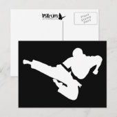 vechtkunst silhouette briefkaart (Voorkant / Achterkant)