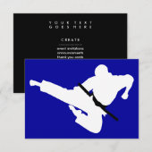 vechtkunst silhouette kaart (Voorkant / Achterkant)