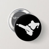 vechtkunst silhouette ronde button 5,7 cm (Voorkant /achterkant)