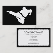vechtkunst silhouette visitekaartje (Voorkant / Achterkant)