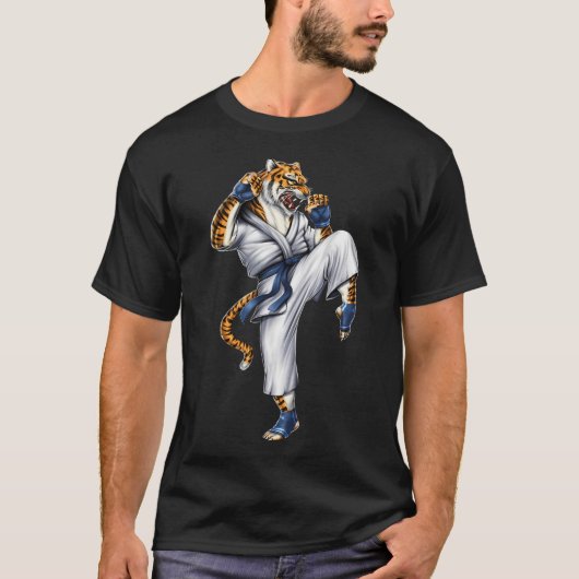 Vechtkunst Tijger T-shirt (Voorkant)