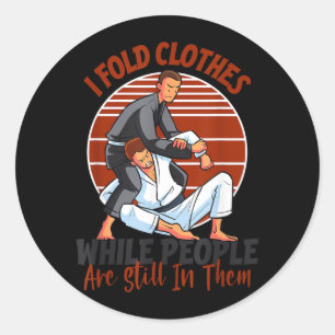 Vechtkunst Vechters Judo Karate Braziliaans Ronde Sticker