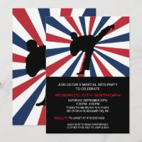 Vechtkunst Verjaardagsfeest Uitnodigingen