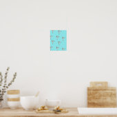 vechtkunsten op blauw poster (Keuken)
