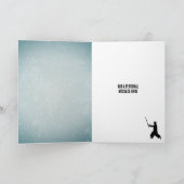 Vechtkunstenaar Aikido Stance Gefeliciteerd Heren Kaart (Binnen)