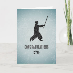 Vechtkunstenaar Aikido Standaard Felicitaties Here Kaart