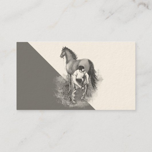  vechtpaard Shoeing Hoof Trimming Visitekaartje (Achterkant)