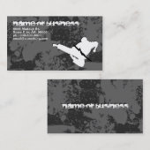 vechtsport : grunge silhouettes : visitekaartje (Voorkant / Achterkant)