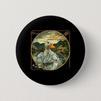 Vechtsport Karate Eend Zonsondergang Tuin Mma Ronde Button 5,7 Cm