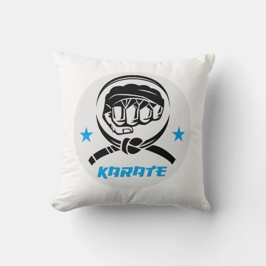 Vechtsport Karate Zwarte Band Kussen (Voorkant)
