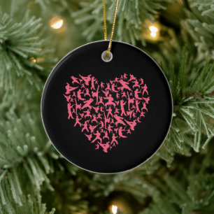 vechtsport meisjes karate hart keramisch ornament