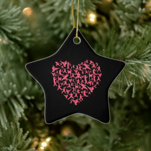 vechtsport meisjes karate hart keramisch ornament