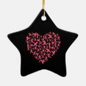 vechtsport meisjes karate hart keramisch ornament (Achterkant)