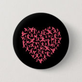 vechtsport meisjes karate hart ronde button 5,7 cm (Voorkant)