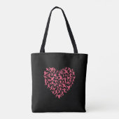 vechtsport meisjes karate hart tote bag (Achterkant)