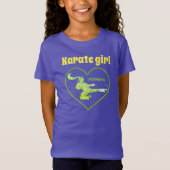 vechtsport schoppen meisje sport deze schattige ka t-shirt (Voorkant)