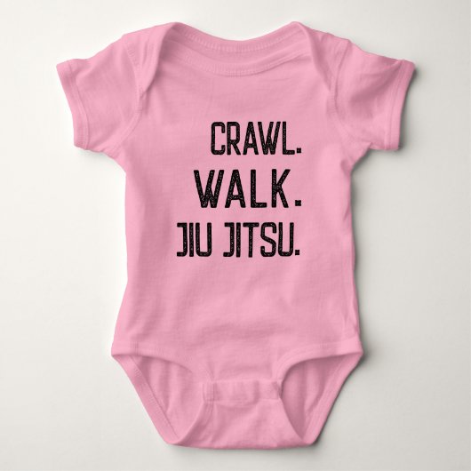Vechtsporten - Crawl Walk Jiu jitsu - karate baby Romper (Voorkant)