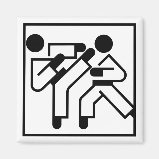 vechtsporten figuren magneet (Voorkant)