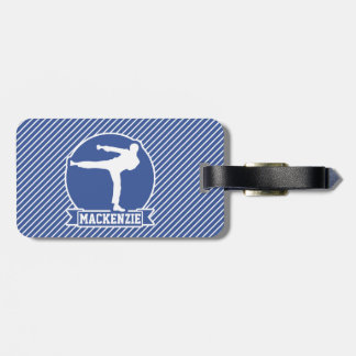 Vechtsporten, Karate, Blauwe & Witte Strepen Bagagelabel