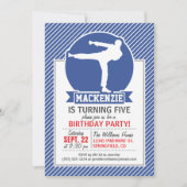 Vechtsporten, Karate, Blauwe & Witte Strepen Kaart (Voorkant)