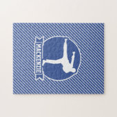 Vechtsporten, Karate, Blauwe & Witte Strepen Legpuzzel (Horizontaal)