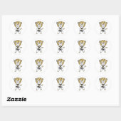 Vechtsporten Leopard Ronde Sticker (Vel)