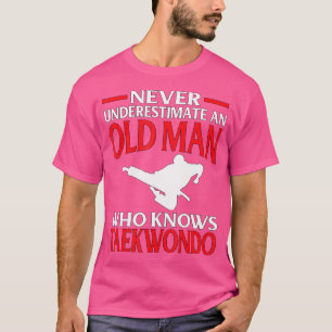 Vechtsporten onderschatten nooit het oude Man kent T-shirt