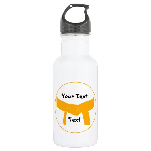 Vechtsporten Oranje Band Waterfles (Voorkant)