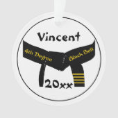 Vechtsporten Vierde graad Black Belt Rank Ornament (voorkant)