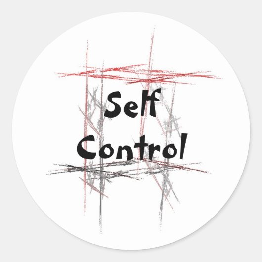 Vechtsporten Zelfcontrole Stickers (Voorkant)