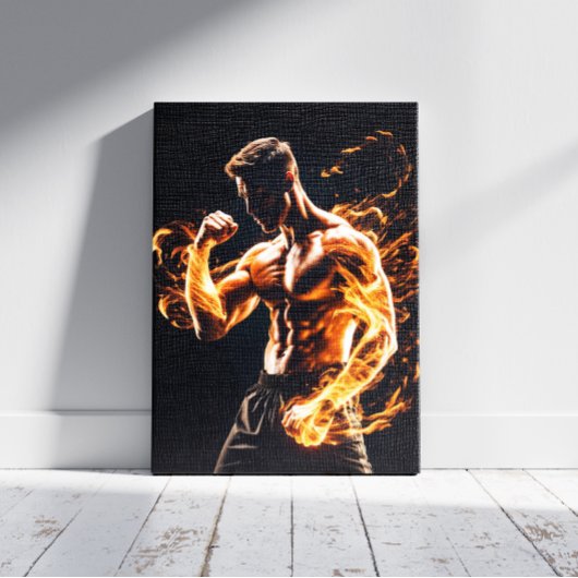 Vechtsporter in Mixed Martial Arts Canvas Afdruk