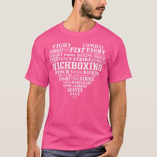 Vechtsportvechter en kickbokser t-shirt (Voorkant)