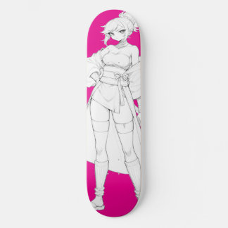 Vechtstijl Anime Girl Skateboard Deck