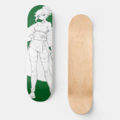 Vechtstijl Anime Girl Skateboard Deck (Voorkant)