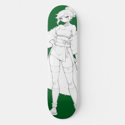 Vechtstijl Anime Girl Skateboard Deck (Voorkant)