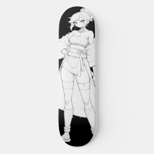 Vechtstijl Anime Girl Skateboard Deck (Voorkant)