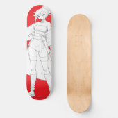 Vechtstijl Anime Girl Skateboard Deck (Voorkant)