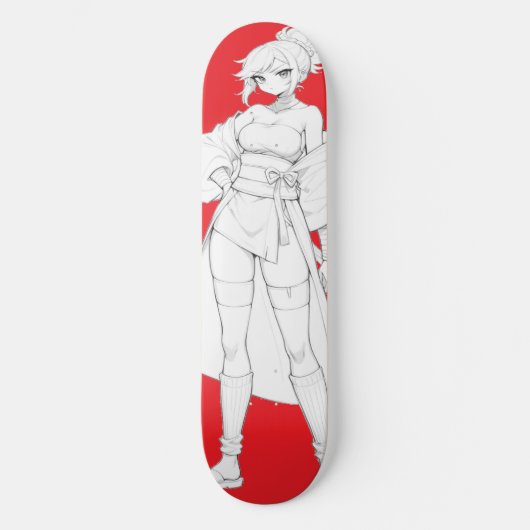 Vechtstijl Anime Girl Skateboard Deck (Voorkant)