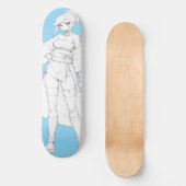 Vechtstijl Anime Meisje Skateboard Deck (Voorkant)