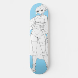 Vechtstijl Anime Meisje Skateboard Deck