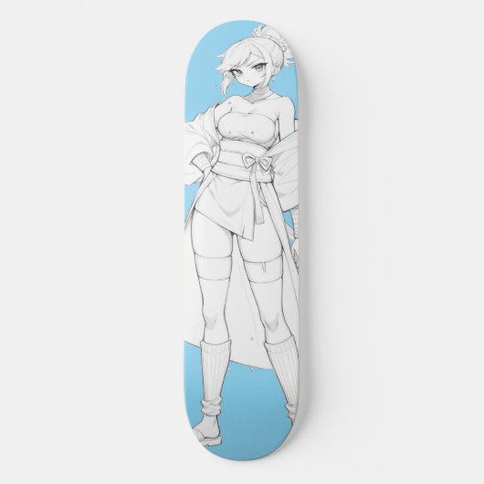 Vechtstijl Anime Meisje Skateboard Deck (Voorkant)