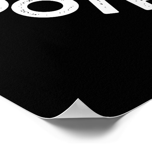 Vechttand en nagel Grappige boksen puns donker BG Poster (Hoek)