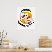 Vechttand en nagel Grappige boksen puns Poster (Keuken)