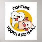 Vechttand en nagel Grappige boksen puns Poster (Voorkant)