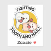 Vechttand en nagel Grappige boksen puns Sticker (Vel)
