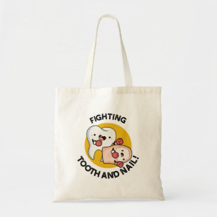 Vechttand en nagel Grappige boksen puns Tote Bag