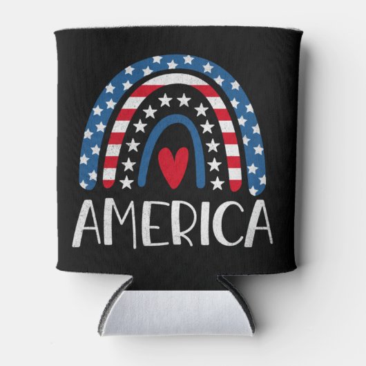 Vector 4th juli Amerikaanse onafhankelijkheidsdag Blikjeskoeler (Voorkant)