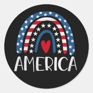 Vector 4th juli Amerikaanse onafhankelijkheidsdag Ronde Sticker