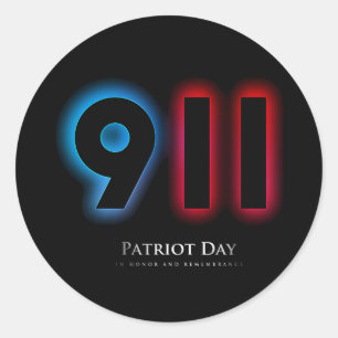 Vector 911 patriot dag ronde sticker